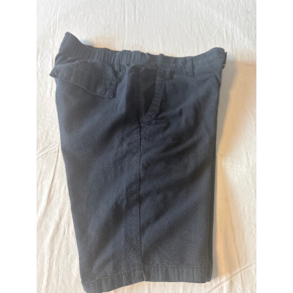 Five Four Shorts Mens 32 Navyā Blue Seersucker Textured Elastic Waist
